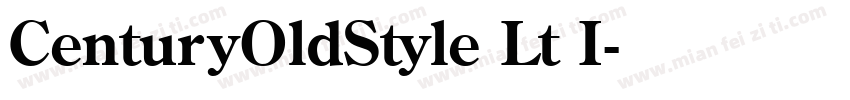 CenturyOldStyle Lt I字体转换